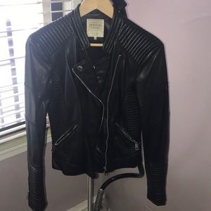 Zara Faux leather Moro Jacket Sz M